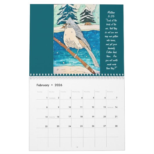 2026 Original Art Calendar Kalender (Feb 2026)