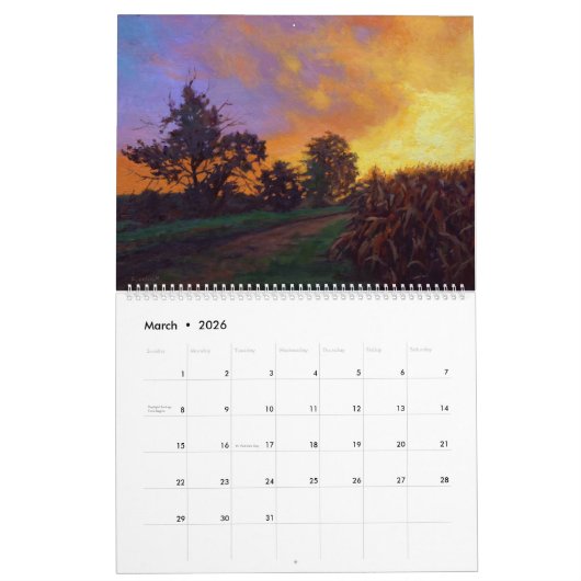 2026 Original Landscape Paintings Kalender (Mär 2026)