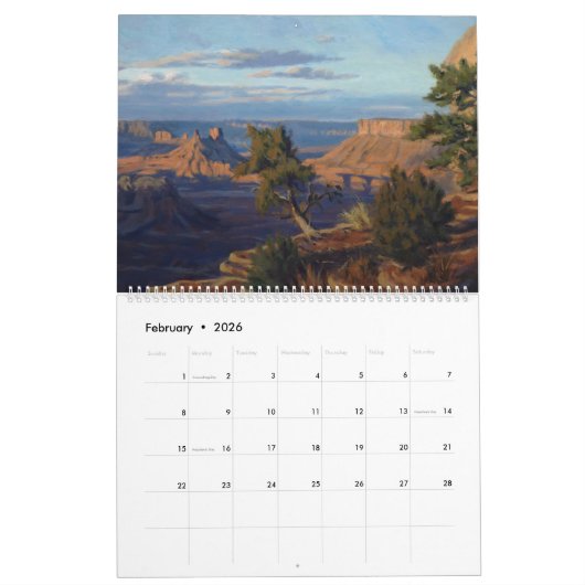 2026 Original Landscape Paintings Kalender (Feb 2026)