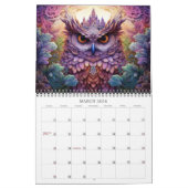 2026 Owls Whimsical Fantasy Art Calendar Kalender (Mär 2026)