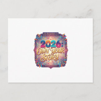 2026: Own Your Story Invitations Einladungspostkarte