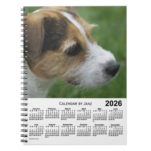 2026 Parson Russell Terrier Calendar von Janz Notizblock (Vorderseite)
