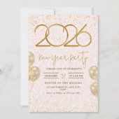 2026 Party Einladung der Neujahre, Silvester (Vorderseite)