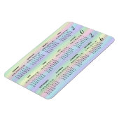 2026 Pastel Rainbow Holographic Calendar Magnet (Linke Seite)
