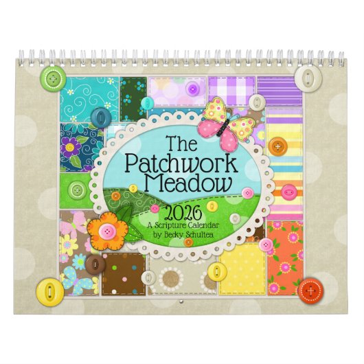 2026 Patchwork Meadow Schriftkalender Kalender (Titelbild)