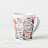 2026 Personalisiert 12 oz Kalender Latte Tasse (Rechte Ecke)