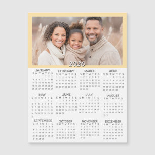 2026 Personalisierte Fotos Mini-Kalender Magnetkarte