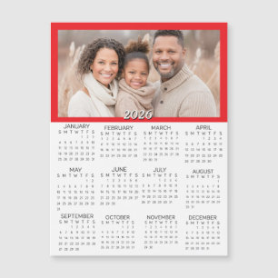 2026 Personalisierte Fotos Mini-Kalender Magnetkarte