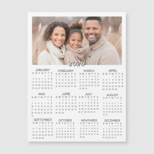 2026 Personalisierte Fotos Mini-Kalender Magnetkarte