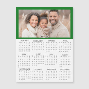 2026 Personalisierte Fotos Mini-Kalender Magnetkarte