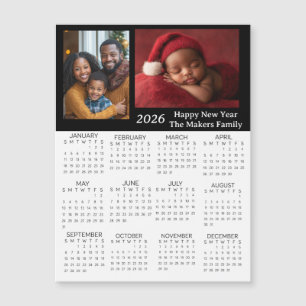 2026 Personalisierte Fotos Mini-Kalender Magnetkarte