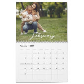 2026 Personalisierter 12-Monats-Familienfotos-Kale Kalender (Feb 2027)