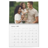 2026 Personalisierter 12-Monats-Familienfotos-Kale Kalender (Jan 2027)