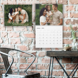 2026 Personalisierter 12-Monats-Familienfotos-Kale Kalender