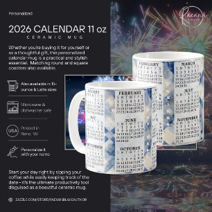 2026 Personalisierter 325-ml-Keramikkalendermug Kaffeetasse