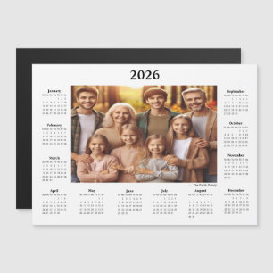 2026 Personalisierter Fotokalender Magnet