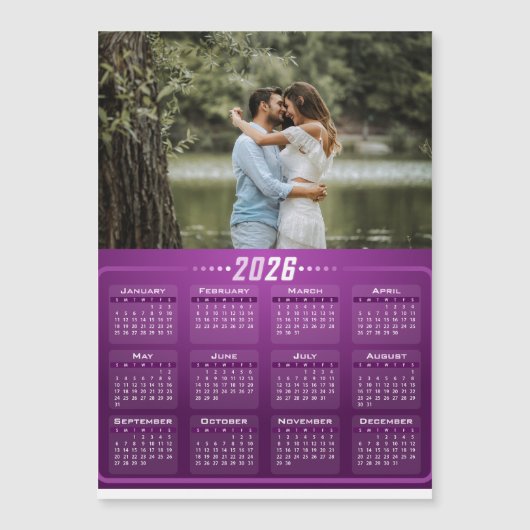 2026 Personalisierter Kalender Magnetkarte (Vorderseite)