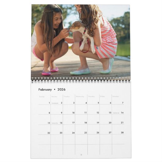 2026 Personalized Dog & Family Photo Moments Kalender (Feb 2026)
