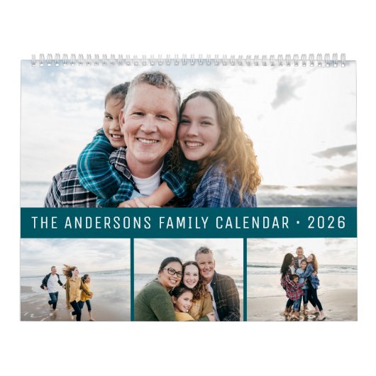 2026 Personalized Family Simple Minimalist Kalender (Titelbild)