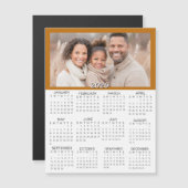 2026 Personalized Photos Mini Calendar Magnetkarte (Vorne/Hinten)