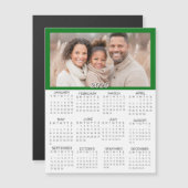 2026 Personalized Photos Mini Calendar Magnetkarte (Vorne/Hinten)