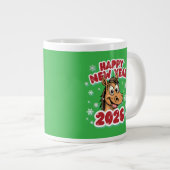 2026 Pferd Sternzeichen Neujahrsfeier.  Jumbo-Tasse (Vorderseite Rechts)