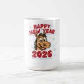 2026 Pferd-Sternzeichen-Neujahrsfeier.  Kaffeetasse (Mittel)