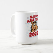 2026 Pferd-Sternzeichen-Neujahrsfeier.  Kaffeetasse (Vorderseite Links)