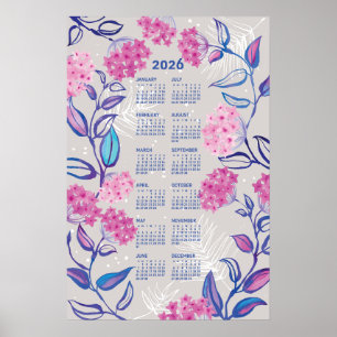 2026 Pflanze des Kalenderposters Wachs Poster