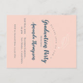 2026 Photo Grad Announcement & Party Invitation Postkarte (Rückseite)