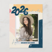 2026 Photo Grad Announcement & Party Invitation Postkarte (Vorderseite)