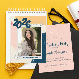 2026 Photo Grad Announcement & Party Invitation Postkarte