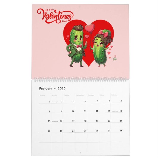 2026 Pickle Character Themed Kalender (Feb 2026)