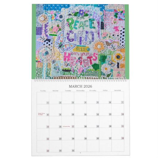 2026 Piece by Peace Scripture Calendar Kalender (Mär 2026)