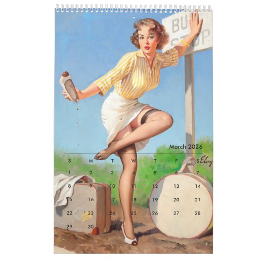 2026 Pin Up Calendar Kalender (Mär 2026)