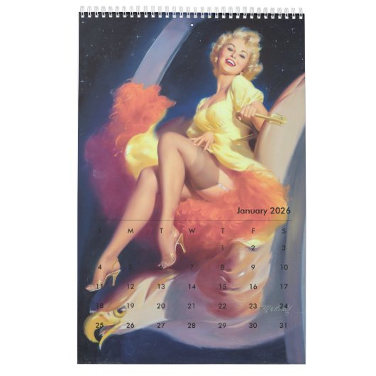 2026 Pin Up Calendar Kalender (Jan 2026)