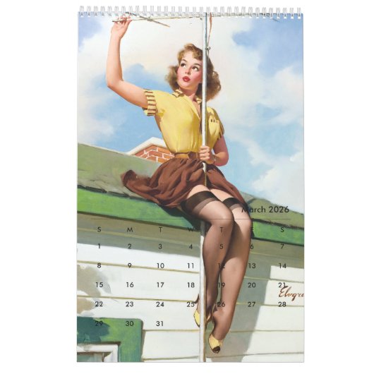 2026 Pin Ups Calendar Kalender (Mär 2026)