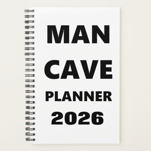 2026 Planer für Männer Man Cave Planer Schwarze Sc (Vorderseite)