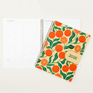 2026 Planer | Orange Citrus Botanisches Design
