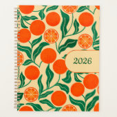 2026 Planer | Orange Citrus Botanisches Design (Vorderseite)