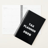 2026 Planer Steuerplaner Schwarz-Weiß-Design (Anzeige)