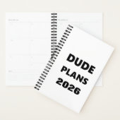 2026 Planner For Men Dude Plans Black Font White Planer (Anzeige)