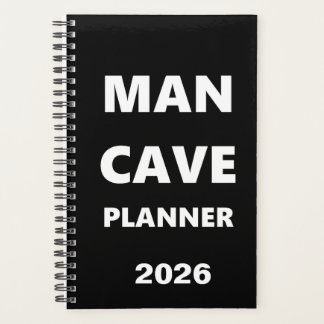2026 Planner For Men Man Cave Planner White Font Planer