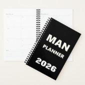2026 Planner For Men Man Planner White Font Black Planer (Anzeige)
