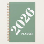 2026 Planner Spiral Bound Minimalist Planer (Vorderseite)