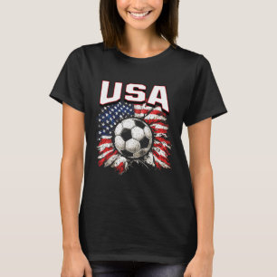 2026 Pokal Flagge Fußball Stolz Spaß Familie USA T-Shirt