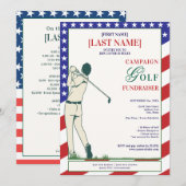 2026 Politischer Kandidat Golf Scramble Fundraiser Einladung (Vorne/Hinten)