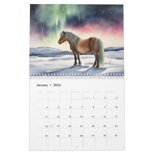 2026 Ponies Kalender (Jan 2026)