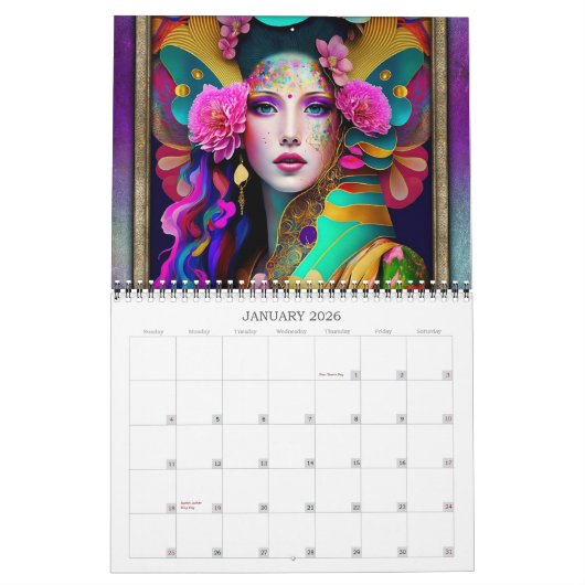 2026 Pop Fantasy Surreal Women Art Calendar Kalender (Jan 2026)
