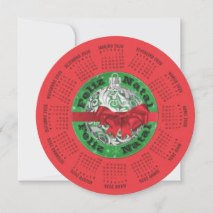 2026 Portugiesischer Kalender Frohe Weihnachten